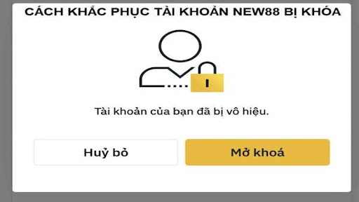 Giao diện tài khoản bị xóa